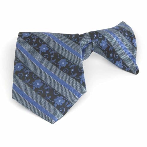 Boys' Brilliant Blue Anna Floral Clip-On Tie, 8