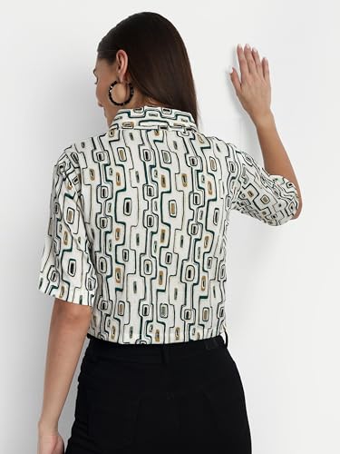 Image of TAGAS Women's Printed Short Sleeve Crop Shirt || Women's Shirt || Women's Crop Shirt || Girls Crop Shirt || Crop Shirt || Shirt (ST-11)