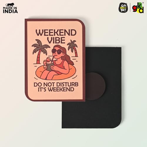 Image of GKD Wooden Fridge Magnet Set - Pack of 6 | Quirky Wooden Fridge Magnets - Fun Motivational Quotes for Home, Office, Work Desk, Students & Gifting | Funky & Aesthetic Decor (Quirky Fun)