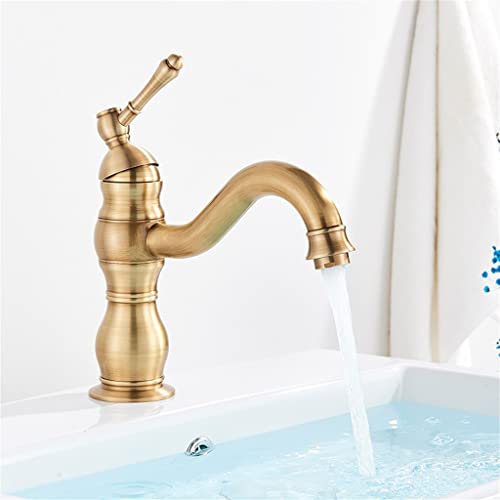 Robinet laiton antique pour vasque de salle de bain chaleureuse