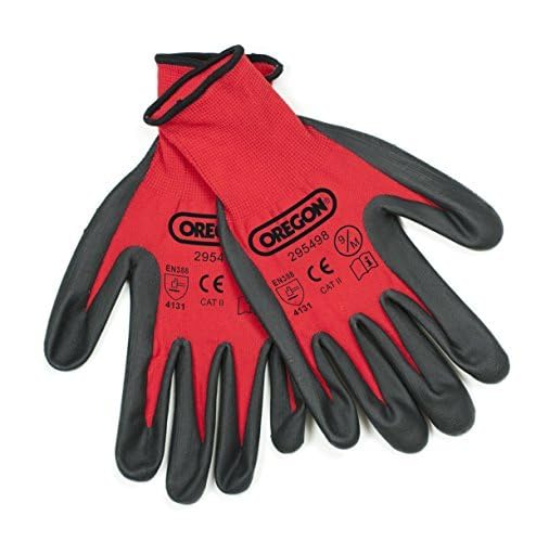 Oregon Guantes de Trabajo Rojos, Guantes de Nitrilo y Nylon Elástico, Guantes de Seguridad Unisex para Hombre y Mujer, Guantes de Protección Ideales para Trabajos de Jardinería y Bricolaje - Talla M - imagen 4