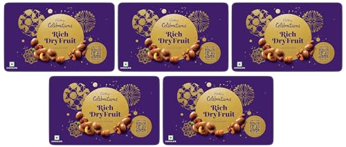 Image of Cadbury Celebrations Rich Dry Fruit Collection Chocolate Gift Box, 177 G(Pack Of 5),885 Grams