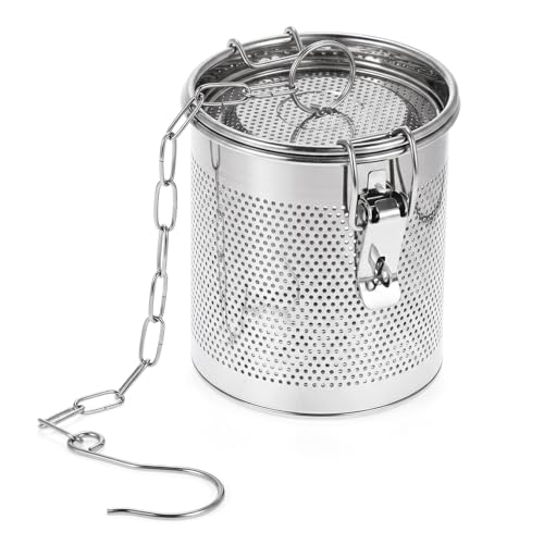 QWORK Seasoning Strainer, Stainless Steel Spice Filter, Tea Ball Strainer, 10x10cm, Tea Infuser