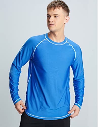 Liberty Imports 2-Pack Men's UV Long Sleeve Swim Shirts Loose Fit Rash Guards2