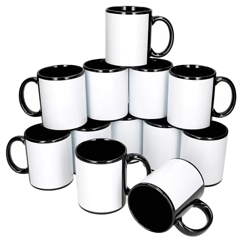 MamboCat Cara 12er Set Kaffeebecher schwarz & weiß I 300ml I Black &...