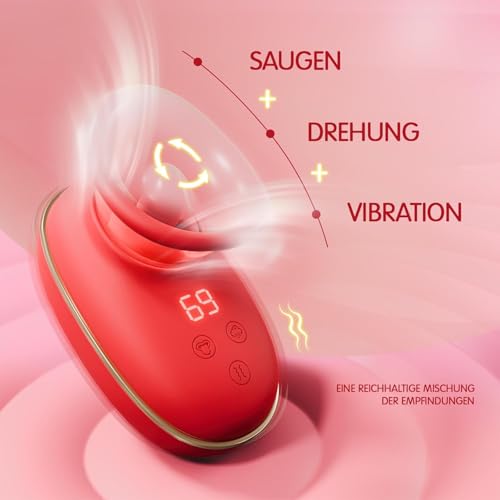 KELESTA Sauger Vibrator Sex Spielzeug für die Frau mit Removable Cup, 3 Saugstärken & 9 Vibrationsmodi, 360° rotierend, Klitoris Stimulator, Sexspielzeug für Paare