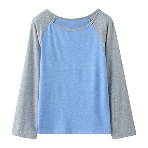Sutiã para meninas casual manga longa raglã camisetas gola redonda túnica top infantil relógio intel