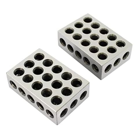 TEXALAN 23 Holes Ultra Precision 1-2-3" Blocks 2pcs/Pair Cover