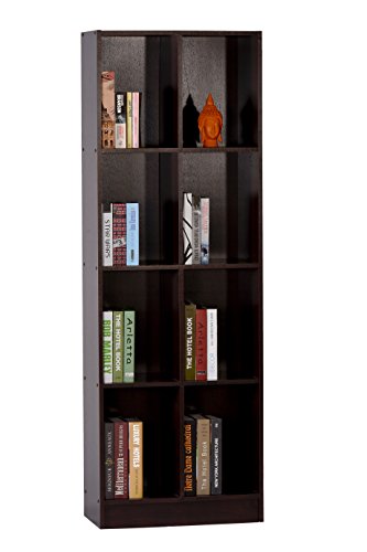 Image of DeckUp Meritus-S 4-Shelf Engineered Wood Book Shelf and Display Unit (Dark Wenge, Matte Finish)