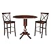 International Concepts 3-Pc Table Espresso Finish Dining Set