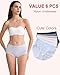 Mcool Mary Women's Underwear，Sheer Panties,Mid-High Waisted Ladies Briefs,Full Coverage,Thin Silky Cool Nylon Briefs with Lace Size M （6 Pack）