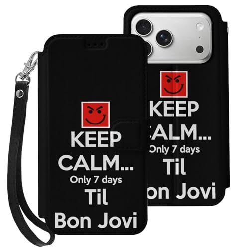 iPhone17Pro�P�[�X �蒠�^ Bon Jovi �{���E�W�����B PU���U�[ TPU �A�C�t�H��17Pro�P�[�X Case �X�^���h�@�\ �J�[�h���[ ���z�^ �ϏՌ� �V���v�� �l�C �L�����N�^�[