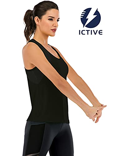 ICTIVE Workout Tank Tops for Women Loose Fit Yoga Mesh Racerback Open Back Muscle Shirts3