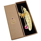 SUNETARY Metal Feather Bookmarks for Book Lovers Women Birthday Gifts Butterfly Book Marks Mothers D