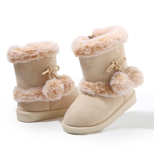 Image of Femizee Girls Boys Warm Winter Boots Kids Outdoor Snow Boots(Toddler /Little Kid)