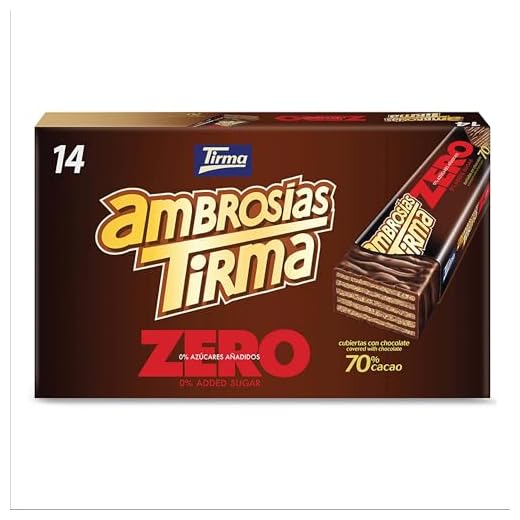 Tirma Waffeln dunkler Schokolade 70% Kakao 301g | Ohne Zuckerzusätze| Geeignet für Keto-Diät | Kohlenhydratarme Waffelriegel | Geeignet für Diabetiker| Multipack Schoko-Waffelriegel | 14 Stücke