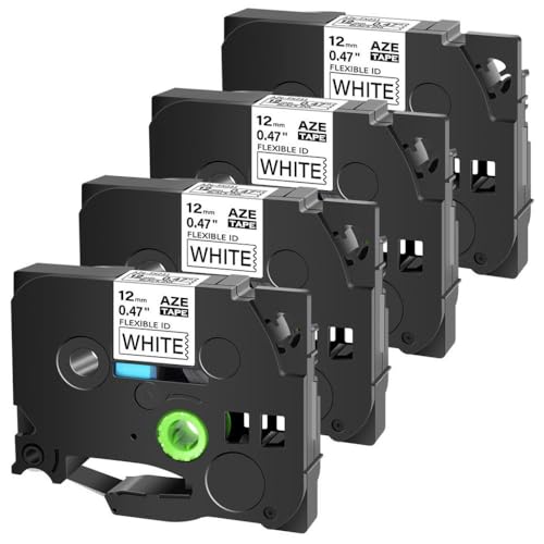 �_���ID���~�l�[�g�e�[�v5 10PCS TZ TZE-FX231 FX131 FX631 6 9 12 18 24MM���x����PT-1000�A�t�^�[�}�[�P�b�g�����p�̃��j�o�[�T���t�B�b�g(4PK Black on White)