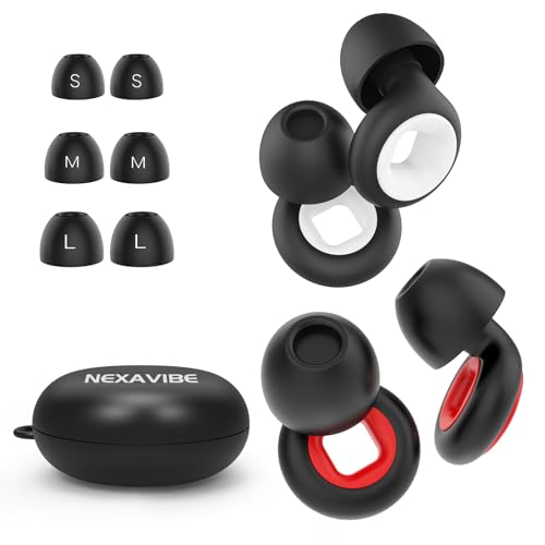 NEXAVIBE 2 Pairs 33dB Wind Reduction Silicone Earplugs for Motorcycle