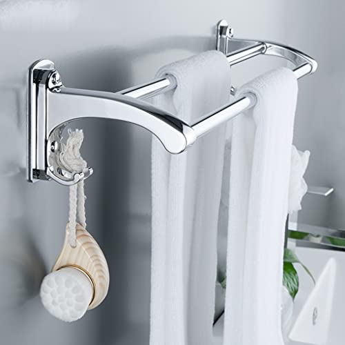 Porte-serviettes salle de bain double tige pour éliminer l'humidité du linge