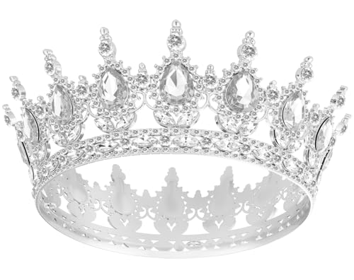 Crown for Women, Queen Crown Tiara for Princess Party (Silver)