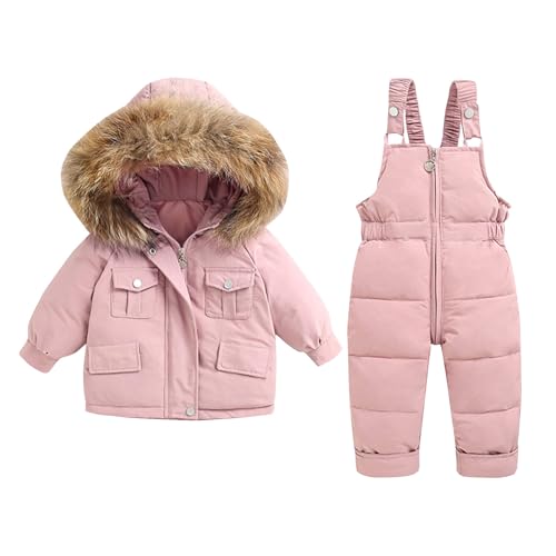 YRAETENM Baby Boys Girls Snowsuit 2 Piece Toddler Snow Bib Pants and Jackets Snowsuits Snowboarding Ski Suits Winter Outfits