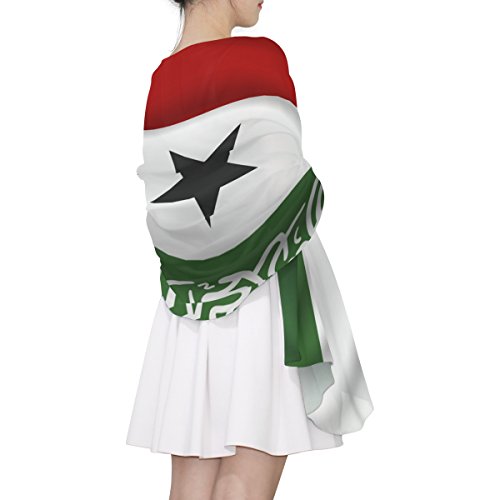 super3Dprinted Somaliland Flag Women's Silky Chiffon Scarf Shawl Wrap for Lady, 70.8" Lx35.4 W4