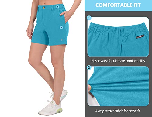 Image of Little Donkey Andy Women's Bermuda Quick Dry Lightweight Stretch Shorts Golf Hiking Travel