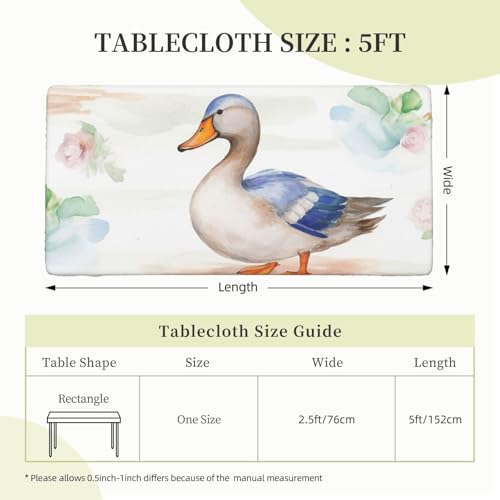 Nappe de table rectangulaire imperméable de 76 x 152 cm avec maintien élastique pour extérieur - 3