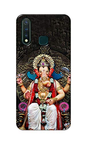 Image of PRINTFIDAA Lord Ganesh Bappa Moriya Printed Designer Hard Back Case Cover for Vivo Y19 / Vivo U3 (6.53 inch) -(TY) MVN1010