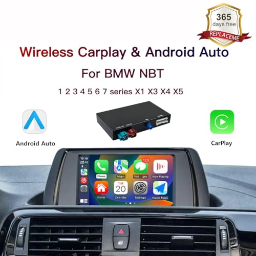 Wireless CarPlay/Android Auto Adapter for BMW NBT 3/4/5/6/7 Series X1/X3/X4/X5/X6 (2012-2016), Carplay Retrofit Decoder Module, Supports OEM Controls, Airplay Mirror Link, Navigation, Reverse Camera