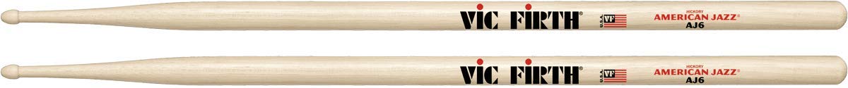 Vic Firth American Jazz Series Drumsticks - 6 - Wood Tip