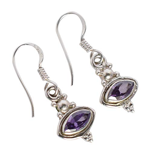 Boucles d'oreilles améthyste marquise violet royal pour sublimer vos soirées