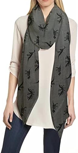 Lina & Lily Dinosaurs Print Women's Scarf Shawl Wrap Lightweight