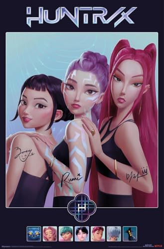 Trends International Netflix KPop Demon Hunters (2025) - Huntrix Comeback Group Wall Poster, 19L x 13W, Premium Unframed Version