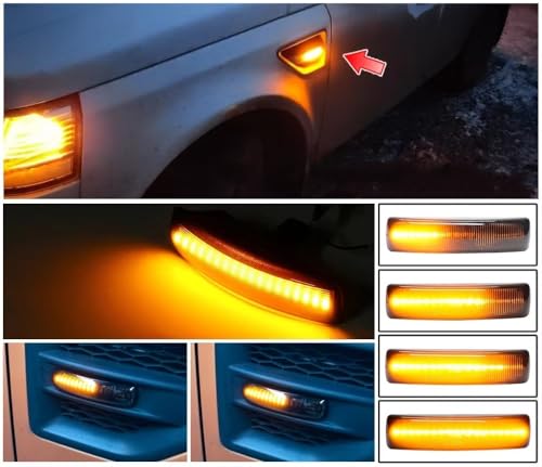 Clignotant dynamique feu de position latéral 2PCS Dynamic Smoked pour Range Rover - 4