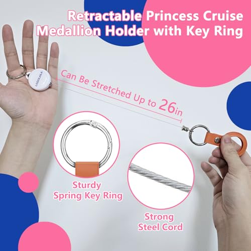 Porte-médaille rétractable anti-perte avec câble en acier - 2