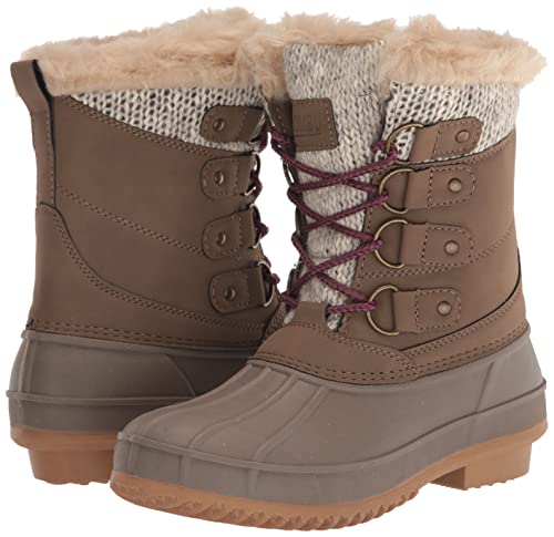 Khombu Kerigan Women's Snow Boots | Waterproof, Rubber Traction, Faux Fur Lining, Taupe, 8 #TOP6