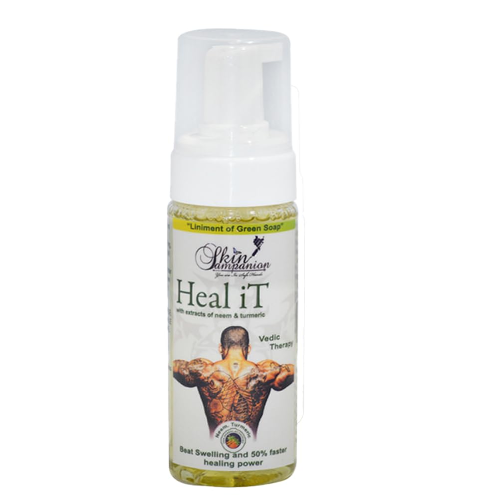 Skin Companion Heal it Tattoo Cleaning & Healing Soap Foam 150ml Bottle Organic Neem, Clove, Lavender Oil to Clean New Tattoos & Piercings Tattoo Aftercare-picture-15