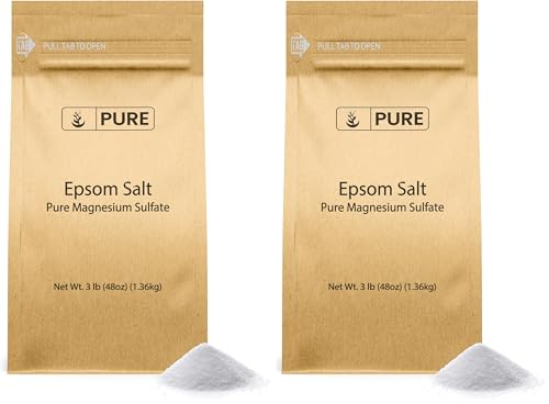 Pure Original Epsom Salt 3 lb (pack of 2) by PURE ORIGINAL INGREDIENTS