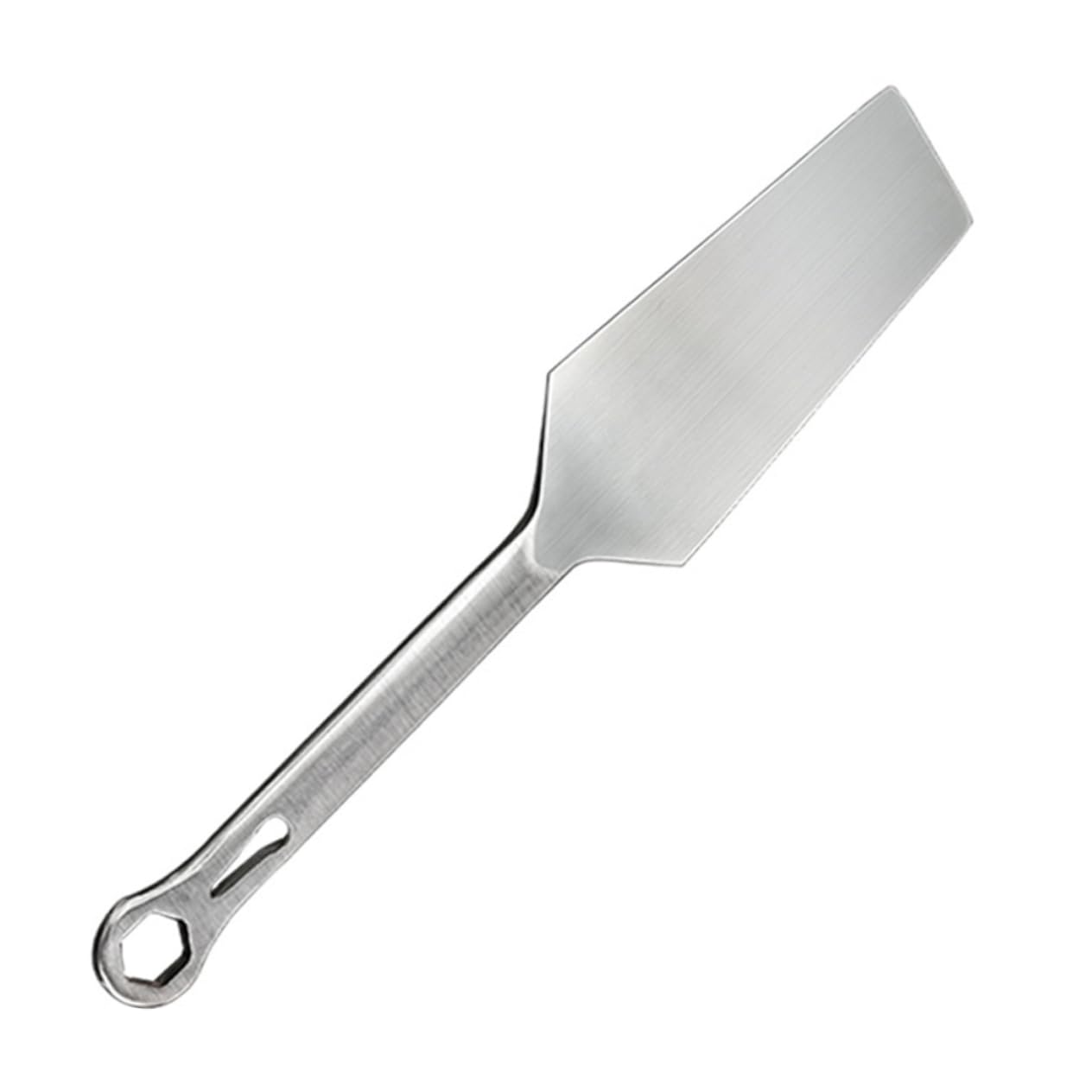 Cazzuola da Muratore in Acciaio Inox Argento Multifunzione | Tipo a Doppia Faccia, per Modellare e Stendere Cemento, Utensile Manuale per Lavori di Muratura