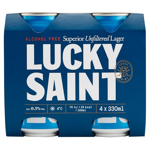 Lucky Saint Unfiltered Alcohol Free Lager 4 X 330ML