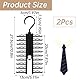 Krawattenhalter, 2 Stück Krawattenbügel Verstellbarer Krawatten Aufbewahrung Halter mit Rutschfestem Clip 360° Drehbar Tie Belt Rack für Krawatten Gürtel Schals