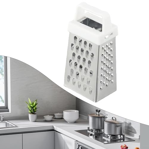 Rallador de acero inoxidable de cuatro caras con mango antideslizante miniatura 4