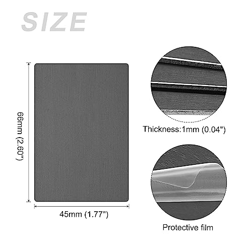 METALLIXITY Blank Metal Card (66mm x 45mm x 1mm) 15Pcs, Anodized Aluminum Nameplate - for Home Indoor DIY Signage Etching Black - Image 2