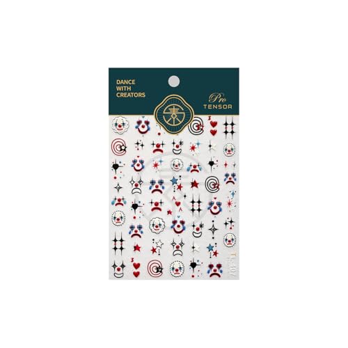 Image of Halloween Nail Art Stickers Joker Nail Sticker for Nails Art with Rhinestone Design Star Nail Decals 5d Self Adhesive Nails Charms for Women Girls Manicure DIY Decoration Accessories