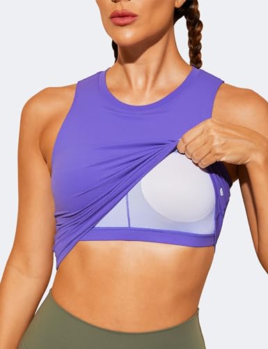 Image of Natural Feelings Nudi Sports Bras for Women Removable Padded Yoga Tank Tops Sleeveless Fitness Workout Crop Tops