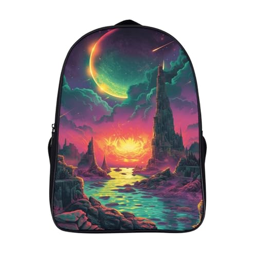 Mochila impermeable Blue Planet infantil con correas ajustables para proteger los libros