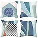 Hoisy Poszewki na poduszki na zewnątrz, wzorzyste poszewki na poduszki graffiti geometryczny wzór drzewa w kropki biały czarny niebieski zielony rozmiar 40 x 40 cm