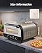 Upgraded indoor Pizza Oven 12 Inch Electric Countertop Pizza Oven with 6 Mode Heats up to 840°F Pizza Maker Pizza Cooker for Home Kitchen, Restaurants, Parties - Stainless Steel