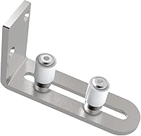 Vista 12 de Adjustable Floor Guide Sliding Barn Door Floor Guide Wall/Door Bottom Guide Black (Black 2-Pack)